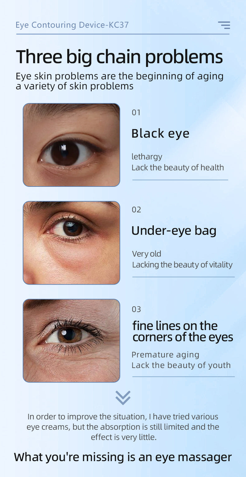 Multi Functional Eye Massager Vibration Massage Warm Compress Fade Dark Circles and Fine Lines Portable Eye Care