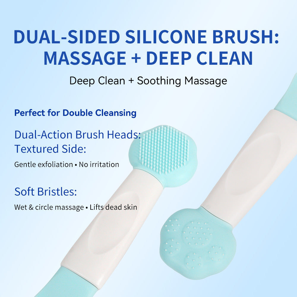 Multifunctional Facial Cleansing Tool – 3-in-1 Mask Applicator, Soft Brush & Blackhead Remover, Portable Design