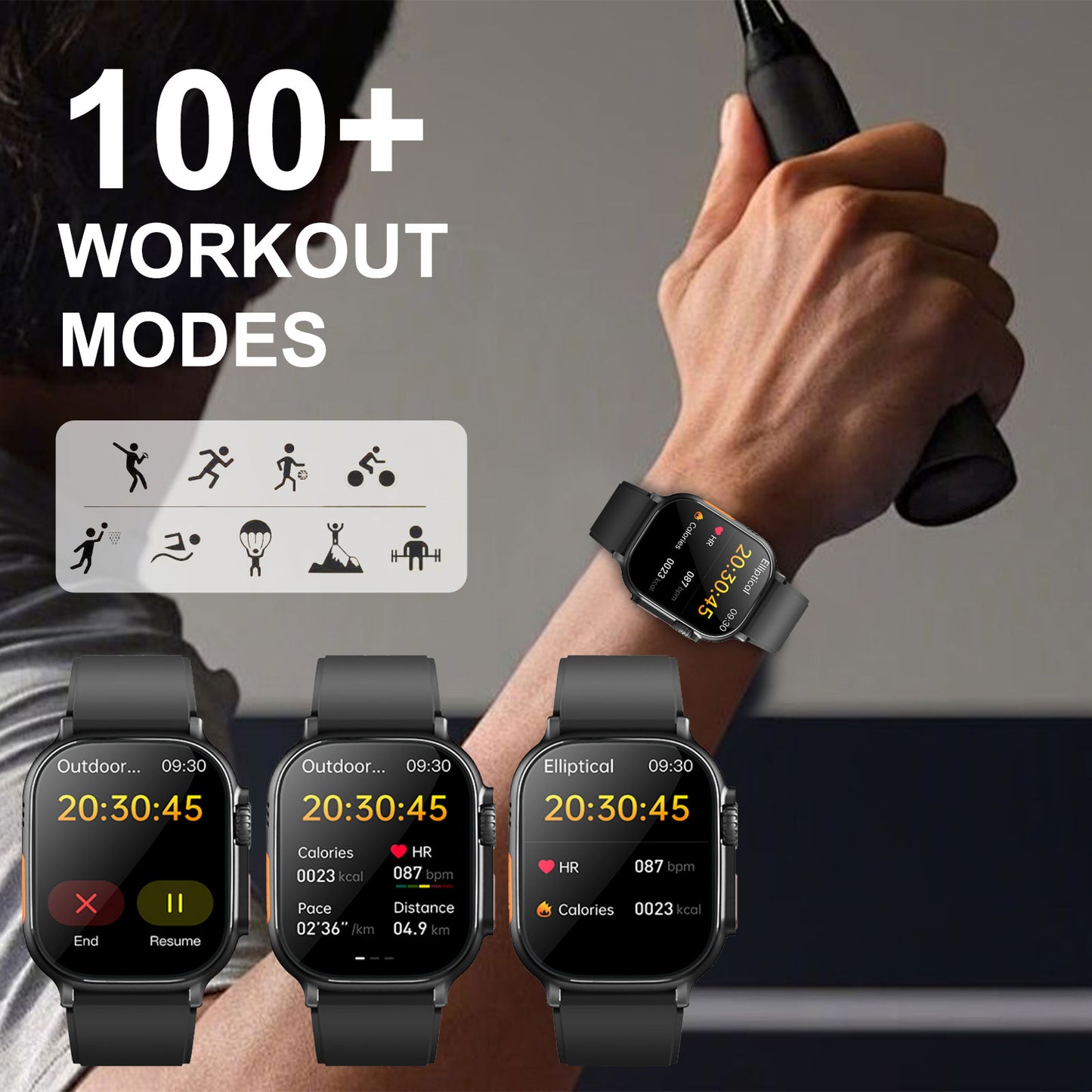 Chronus Medical-Grade Health Monitoring Watch, ECG/blood oxygen/HRV monitoring, long battery life, SOS emergency call,support 4G