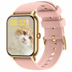 P90 Smartwatch Women 1.85 inch Narrow Bezel Bluetooth Call One Touch Connection IP68 Waterproof Fitness Tracker
