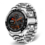 Smart Watch Men, 1.3 "Inch Touchscreen Phone Watch Men Smart Watch with Heart Rate Sleep Monitor Activity Tracker IP67 Waterproof Stainless Steel Band StopWatch for IOS Android(silver) - Chronus
