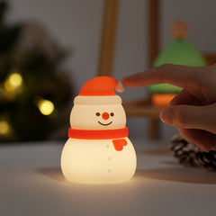 Candeeiro de Natal em forma de boneco de neve, árvore e meia, feito em silicone, fofinho e ideal para crianças. Decoração natalícia.