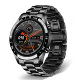 Smart Watch Men, 1.3 "Inch Touchscreen Phone Watch Men Smart Watch with Heart Rate Sleep Monitor Activity Tracker IP67 Waterproof Stainless Steel Band StopWatch for IOS Android(silver) - Chronus