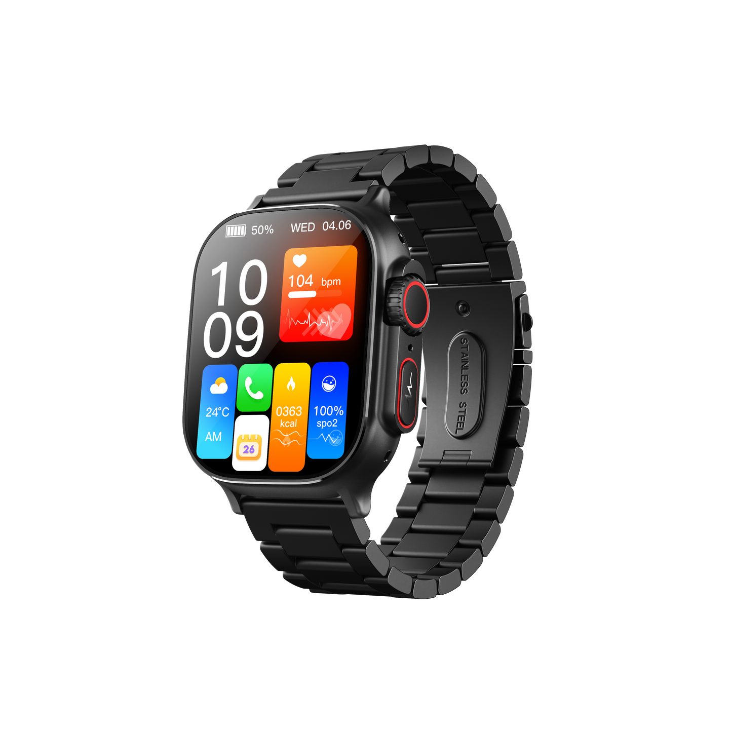 Chronus Medical-Grade Health Monitoring Watch, ECG/blood oxygen/HRV monitoring, long battery life, SOS emergency call,support 4G