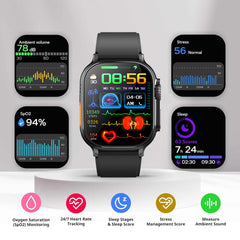 Chronus Medical-Grade Health Monitoring Watch, ECG/blood oxygen/HRV monitoring, long battery life, SOS emergency call,support 4G - Chronus