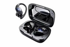 Wireless Earbuds Bluetooth Headphones with Deep Bass Stereo OverEar buds Black - Chronus