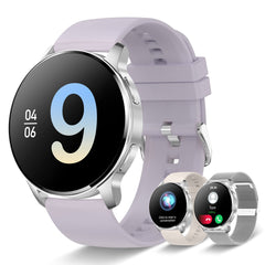 Smartwatch for Women with Bluetooth Call, Heart Rate, SpO2, Sleep Monitor, Fitness Tracker, 1.32" HD Screen(silver)PT & ES Local Express Delivery (~4 Days)