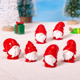【6pack】Christmas dwarf ornaments snow landscape car desktop resin DIY craft decoration accessories - Chronus