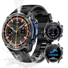 1.43" AMOLED Rugged Smartwatch with 100+ Sports Modes, Bluetooth Call, Fitness Videos, Flashlight & 3ATM Waterproof(Black)