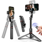 Smartphone Gimbal Stabilizer with Remote, Aluminum Extendable Selfie Stick Tripod, Compatible with iPhone and Android - Chronus