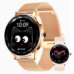 Luxury Slim 1.27'' Women’s Smartwatch – Stylish Alloy Build, HD Screen, Wellness Monitor & Long Battery Life(Rose) - Chronus