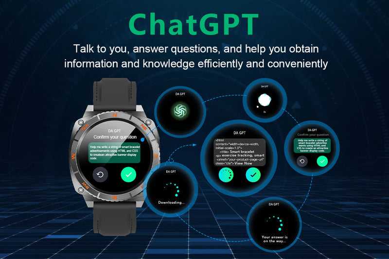 Chronus 1.43" AI Smartwatch – 15-Day Battery, IP68, ChatGPT, Heart Rate Monitor