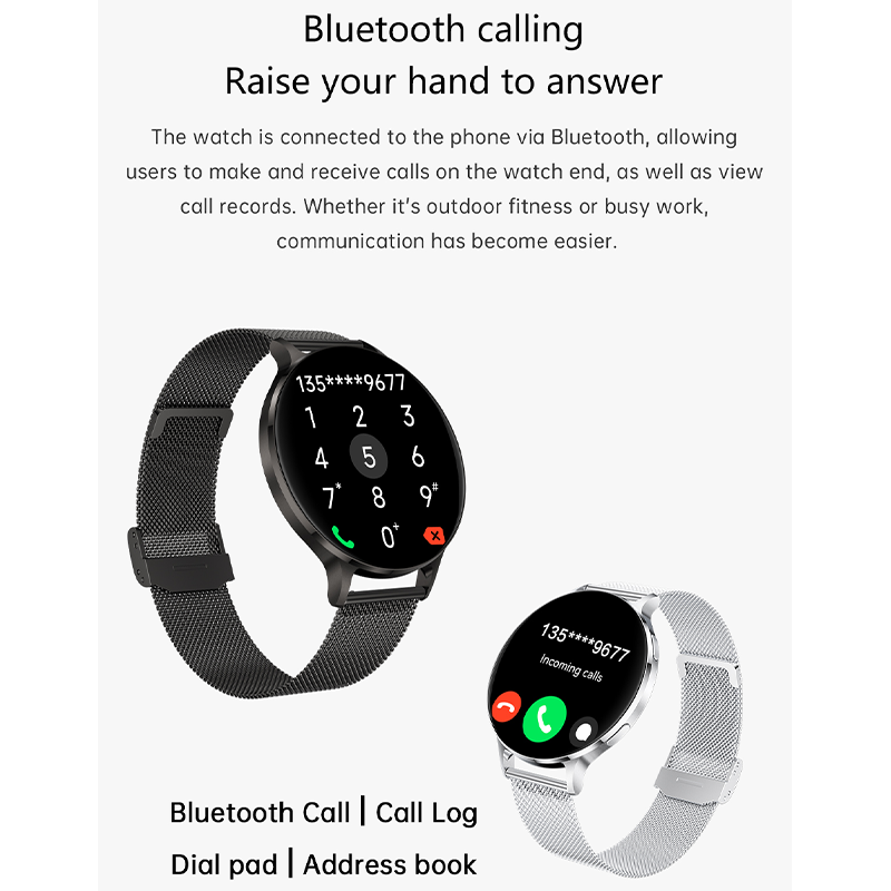 Smartwatch KM100 Ultra-Thin Full Metal AMOLED Bluetooth Calling 150 Sports Modes