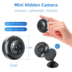 Mini Hidden Spy Camera 1080P – Night Vision, Motion Detection, Remote View, Loop Recording, Portable Security Cam - Chronus