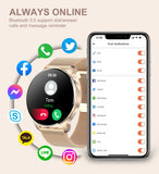 Smartwatch for Women with Bluetooth Call, Heart Rate, SpO2, Sleep Monitor, Fitness Tracker, 1.32" HD Screen(gold)PT & ES Local Express Delivery (~4 Days)