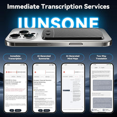 Ai Voice Recorder,Voice Recorder with App Control,Powered Transcription&Summarization,Bidirectional Translation,16GB Memory for Lectures,Meetings,and Calls,Ideal for Students, Professionals