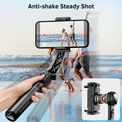 Smartphone Gimbal Stabilizer with Remote, Aluminum Extendable Selfie Stick Tripod, Compatible with iPhone and Android - Chronus