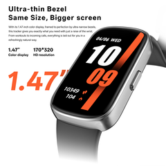 VPB1 Smartwatch with 1.47″ TFT Full Touch Display, 100+ Sports Modes, IP68 Waterproof