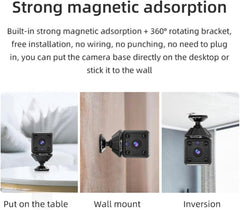 Mini Camera, HD 1080P WiFi Wireless Camera with Night Vision, Motion Detection, Wireless Mini Camcorder for Car, Home, Office, Courtyard