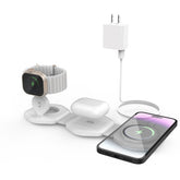 Magnetic Wireless Charger for iPhone: Fodable 3 in 1 Charging Station for Multiple Apple Devices - Travel Charging Pad Dock for Apple Watch iPhone 16 15 14 13 12 Pro Max Plus & Airpod