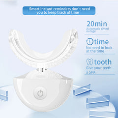 Wireless U-Shaped Sonic Teeth Whitening Device – Food-Grade Silicone, Antibacterial, Long-Lasting & Waterproof - Chronus