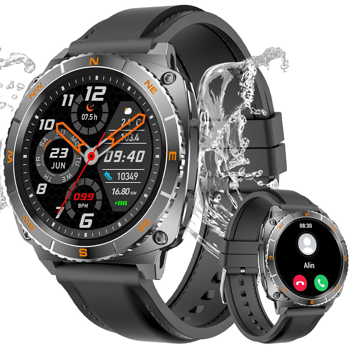 Chronus 1.43" AI Smartwatch – 15-Day Battery, IP68, ChatGPT, Heart Rate Monitor - Chronus