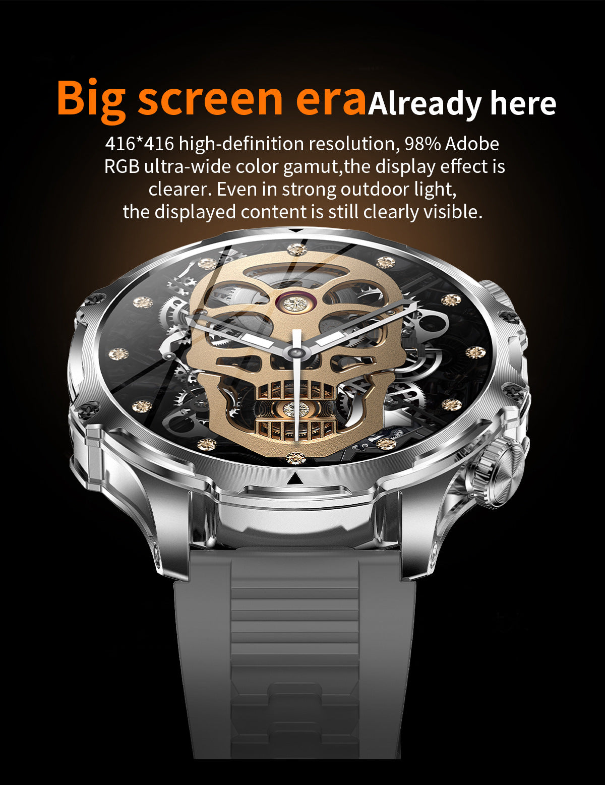 Smartwatch AK75 Flashlight Bluetooth Calling Long Battery Life Outdoor