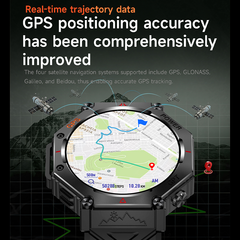 Smartwatch KC91 1.39" TFT GPS Route Tracking AI Dial GPT 3ATM Waterproof Flashlight