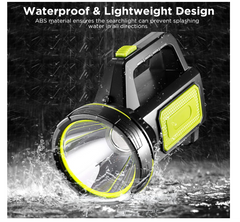 Super Bright LED Searchlight Flashlight, Waterproof, Lantern for Camping, Black - Chronus