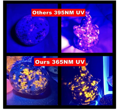 30W 365nm UV Torch Light USB Rechargeable Black Light Torches High Power UV Light for Resin Curing,Pet Urine Detection,Bed Bugs(Black) - Chronus