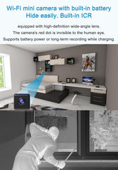 Wireless Network Camera - Built-in Battery, Continuous Recording(Black) - Chronus