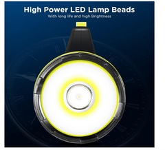 Super Bright LED Searchlight Flashlight, Waterproof, Lantern for Camping, Black - Chronus