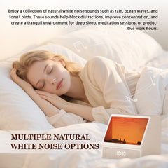 Sunrise Alarm Clock with White Noise, 6 Light Modes, Gentle Wake-Up Light, Night Lamp, Nordic Design - Chronus