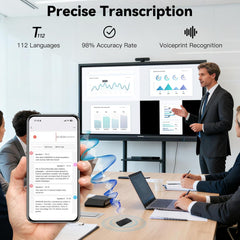 Ai Voice Recorder,Voice Recorder with App Control,Powered Transcription&Summarization,Bidirectional Translation,16GB Memory for Lectures,Meetings,and Calls,Ideal for Students, Professionals