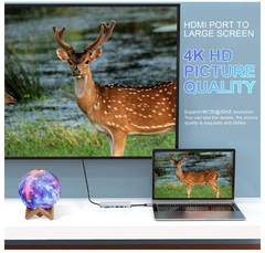 USB C Hub 7 in 1, USB C Adapter with 4K HDMI, Two USBC Ports, sliver - Chronus