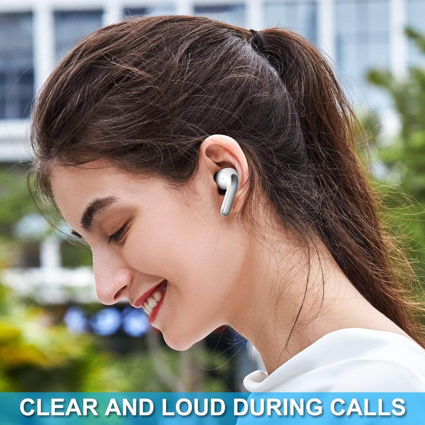 Wireless Earbuds 76Hrs Playtime Ear Buds with LED Power Display Charging Case Stereo Waterproof Sports Headset with Mic for Phone Laptop