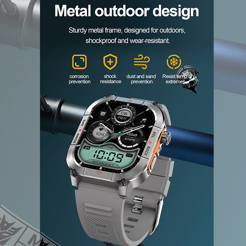 Smartwatch HK84 3ATM Waterproof GPS Compass AMOLED