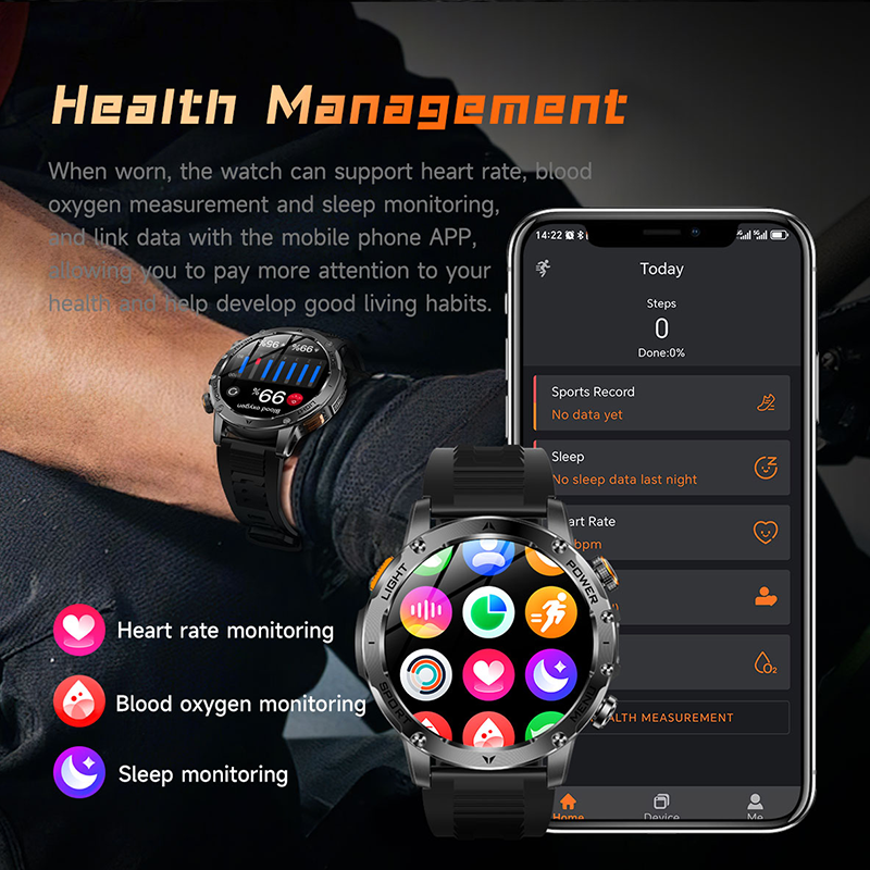 Smartwatch AK87 1000mAh Long Battery Life Flashlight Outdoor Sports