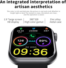 Military Smart Watch for Men Outdoor ip67 Waterproof 1.9" HD Touch Screen Tactical Fitness Activity Tracker and Smartwatch with Bluetooth Dail Calls Speaker