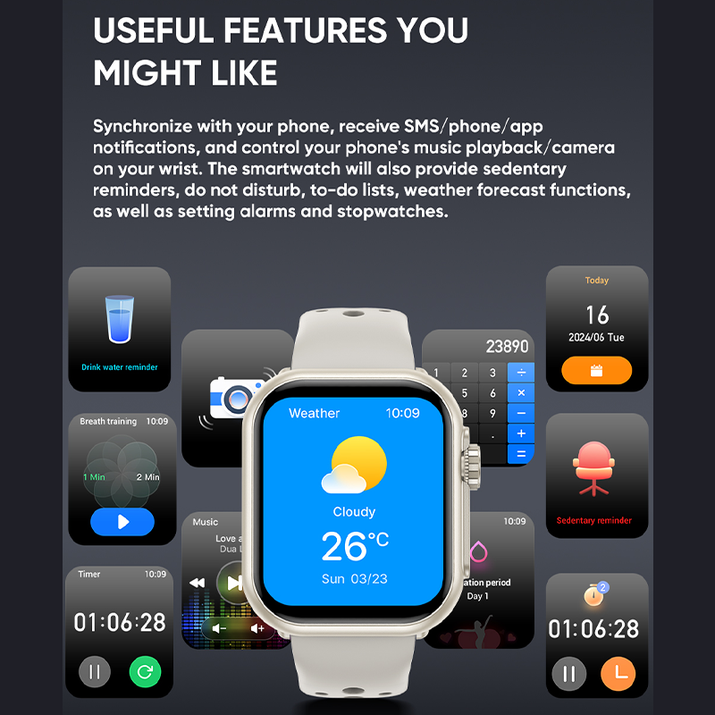 Smartwatch K62 1000mAh Ultra Long Battery Life
