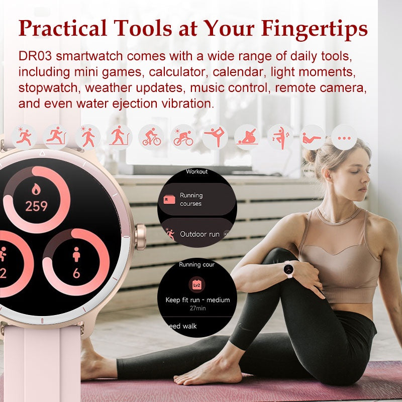 Smartwatch 1.27" HD, Bluetooth Calling, 100+ Sports, Health Tracker