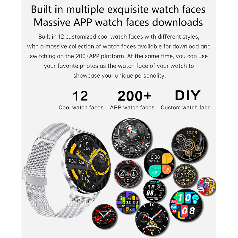 Smartwatch KM100 Ultra-Thin Full Metal AMOLED Bluetooth Calling 150 Sports Modes