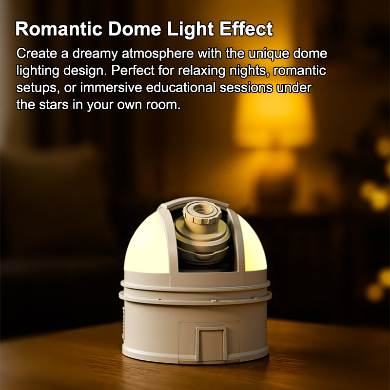 Planetarium Projection Lamp with Voice Narration, 12 Cosmic Scenes, Adjustable Focus & Dome Light(Grey)