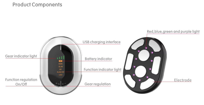Chronus RF Device: Face/Body Massager, EMS+LED, Anti-Sagging