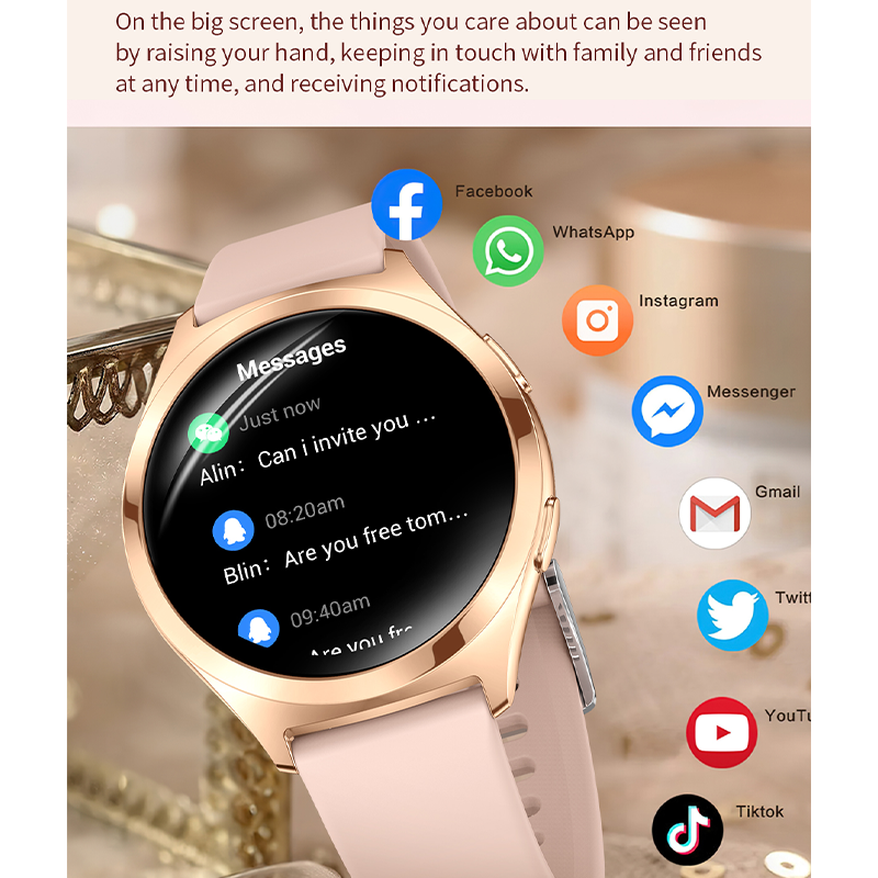 Smartwatch Y35 with Call Health Tracking Womens Wellness and Multi Sport Modes