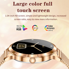 T91 Smartwatch 1.04 inch AMOLED HD Display Bluetooth Fitness Tracker Heart Rate for Women