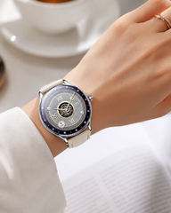 Smartwatch QS36 com design 3D ultrafino e suporte para até 5 horas de reprodução de música.
