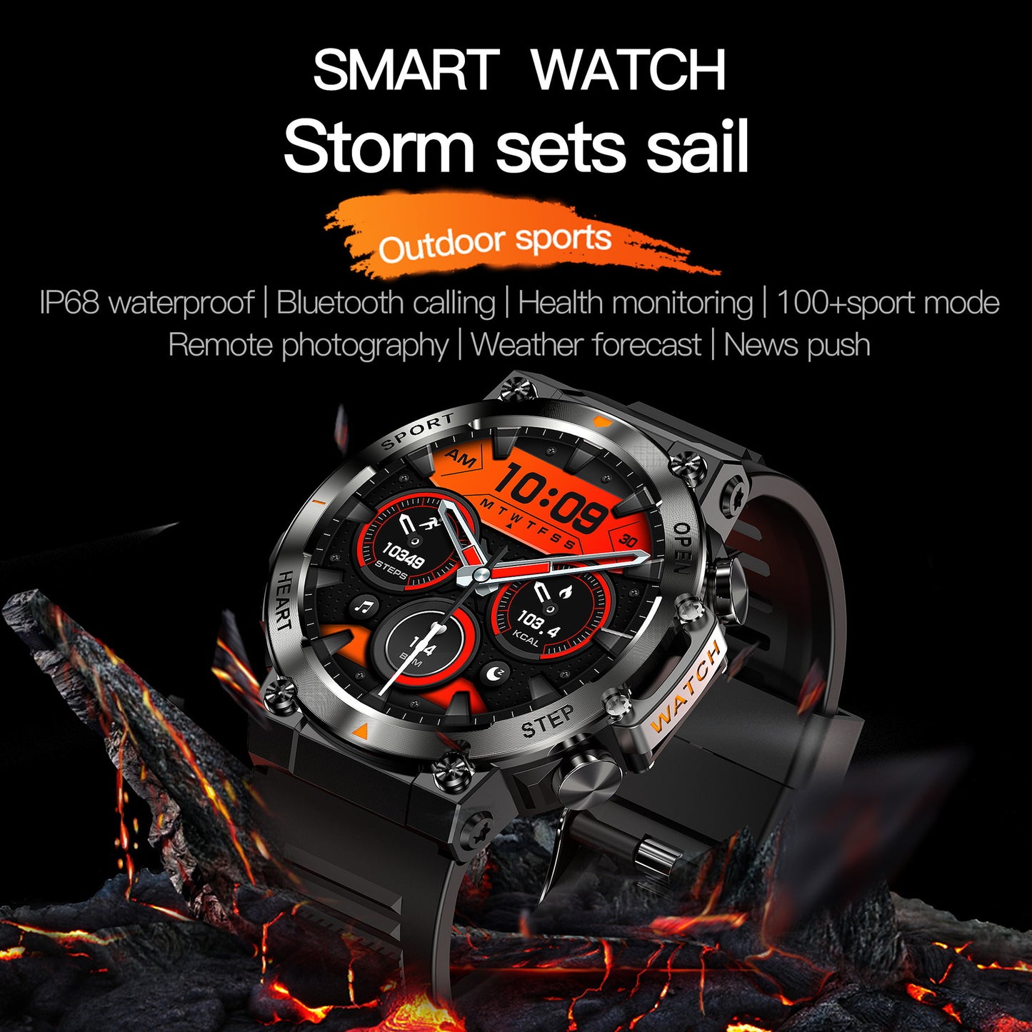 Smartwatch AK61 400mAh Large Battery Bluetooth Calling Outdoor