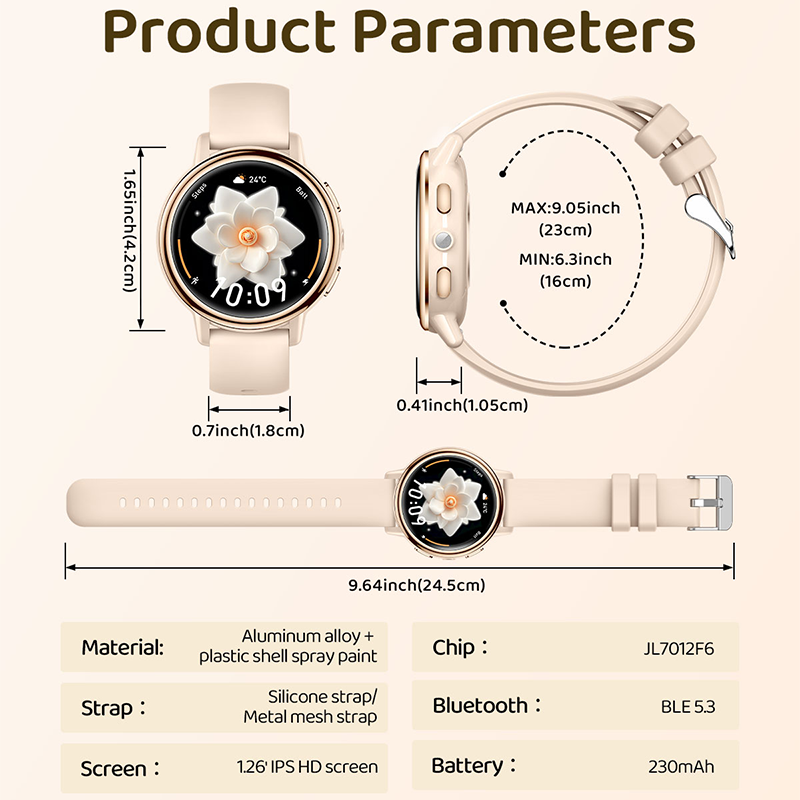 Smartwatch AK88 for Women Health Monitoring Bluetooth Calling