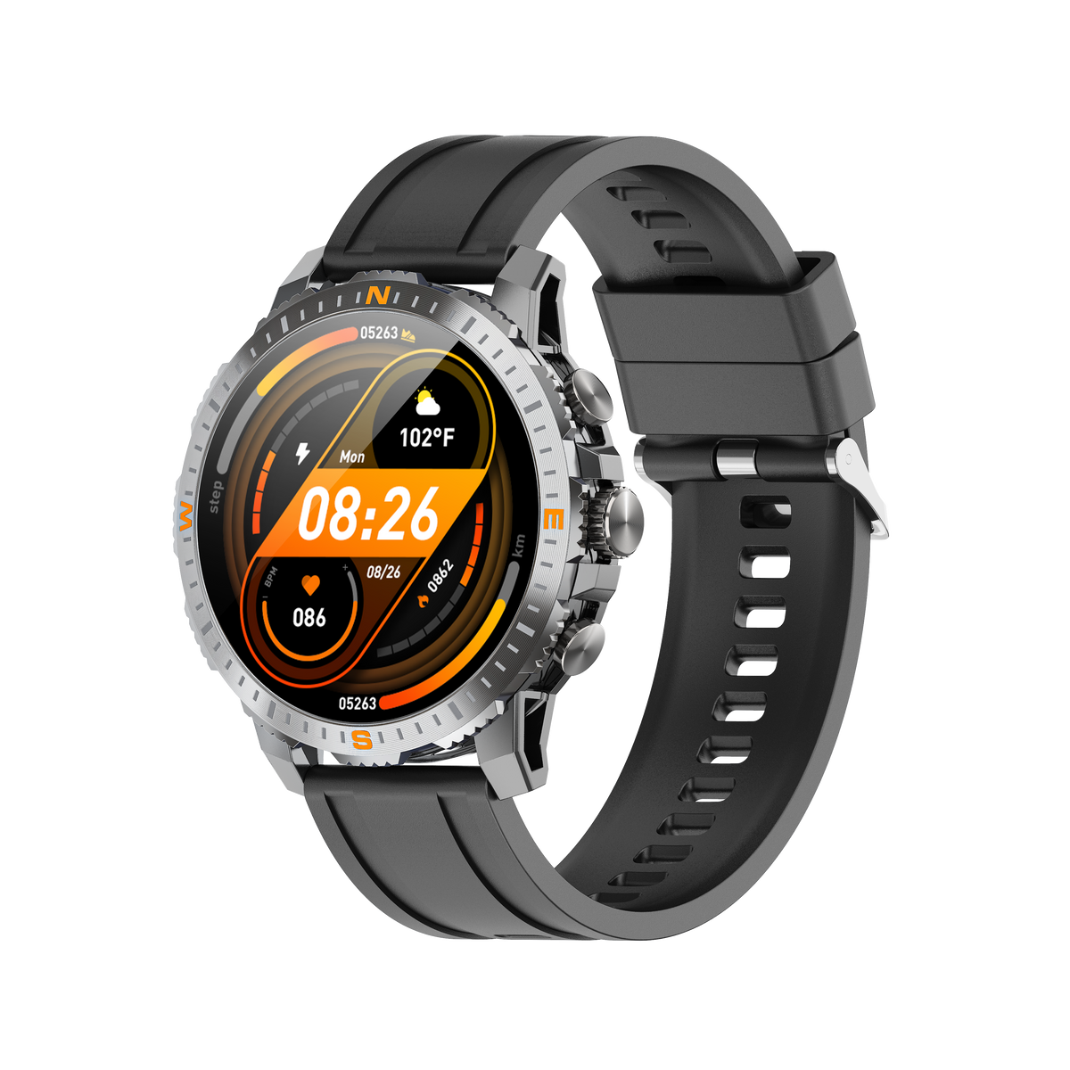 Chronus 1.43" Ultra-Clear Large Screen Smart Watch, 40-day long battery life, GPS positioning, compass, multiple sports modes and sleep monitoring - Chronus